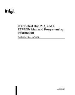 AP-409 - I/O Control Hub 2, 3, 4 EEPROM Map: Application Note