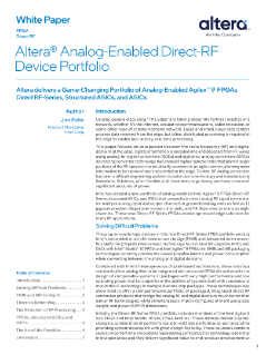 Intel® Agilex™ 9 FPGA Direct RF-Series Whitepaper