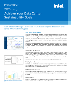 Product Brief: Intel® Data Center Manager