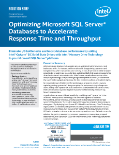 Optimizing Microsoft SQL Server* Database Performance